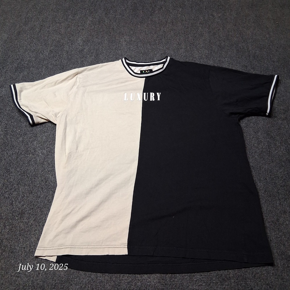 Cactus Man Ricky‎ Singh Luxury T Shirt Cuffed Sleeve Size XL 2 Tone